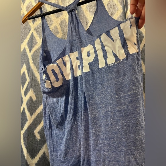 NY Mets PINK Victoria Secret Blue Washed Tank Size Small - Picture 5 of 7